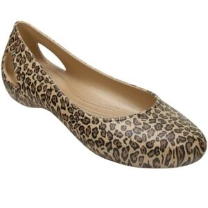 Crocs Leopard Print Women's Ballet Flat - Beige New Without Tag Size 8